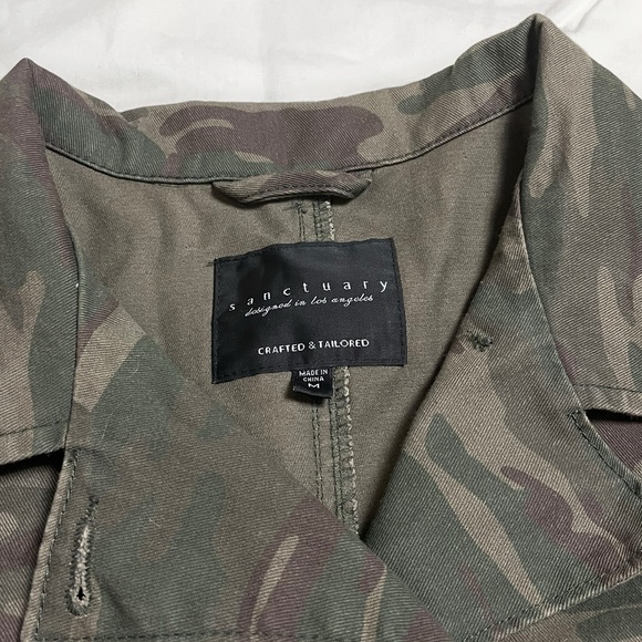 Sanctuary Camo Print Button Up Jacket - Picture 2 of 4